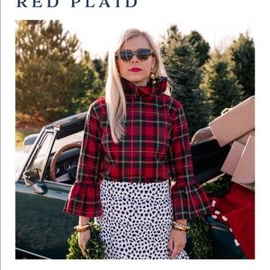 Elizabeth Wilson Katherine Top in Red Plaid